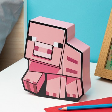 Lámpara Cerdo Minecraft (Pig Box)
