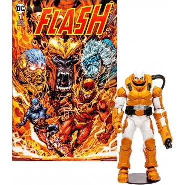 Figura Heat Wave Page Punchers DC Con Cómic Articulada 18 cms