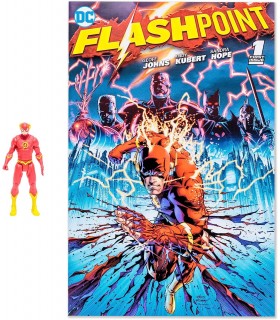 Figura The Flash Page Punchers DC Con Cómic 8 cms