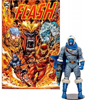 Figura Captain Cold Page Punchers DC Con Cómic Articulada 18 cms