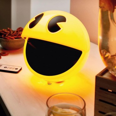 Lámpara 3D Pac-Man LED Comecocos Con Sonido