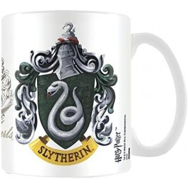 Taza Escudo Slytherin Harry Potter Cerámica 315 mls