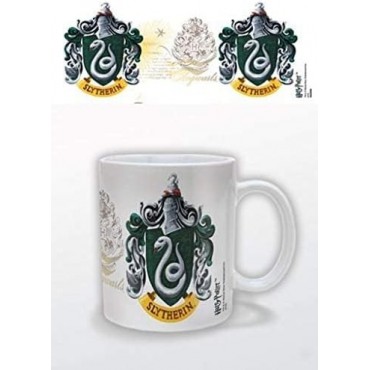 Taza Escudo Slytherin Harry Potter Cerámica 315 mls