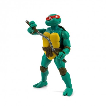 Figura Michelangelo TMNT Las Tortugas Ninja Con Cómic Articulada 13,5 cms