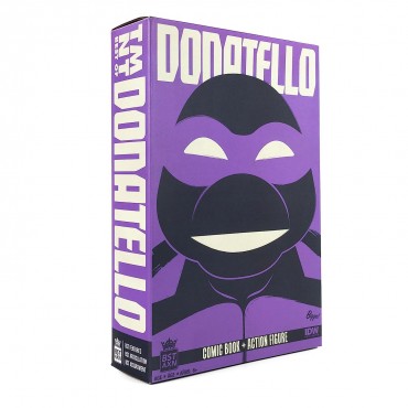 Figura Donatello TMNT Las Tortugas Ninja Con Cómic Articulada 13,5 cms
