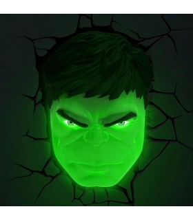 Lámpara 3D Cara De Hulk Marvel