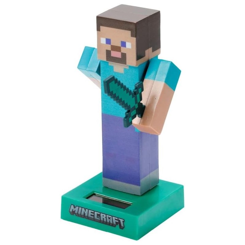 Figura Solar Steve Minecraft 12 cms