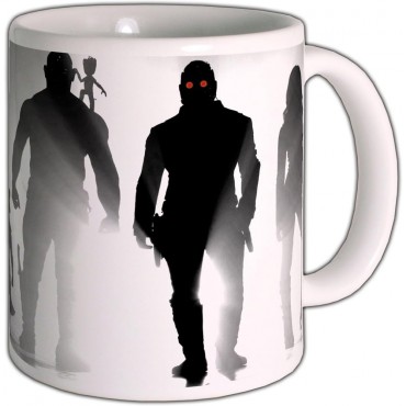 Taza Guardianes De La Galaxia Here We Go Marvel Cerámica 300 mls