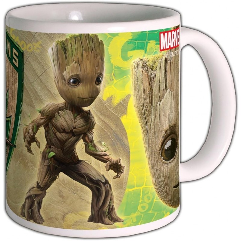 Taza Joven Groot Guardianes De La Galaxia Marvel Cerámica 300 mls