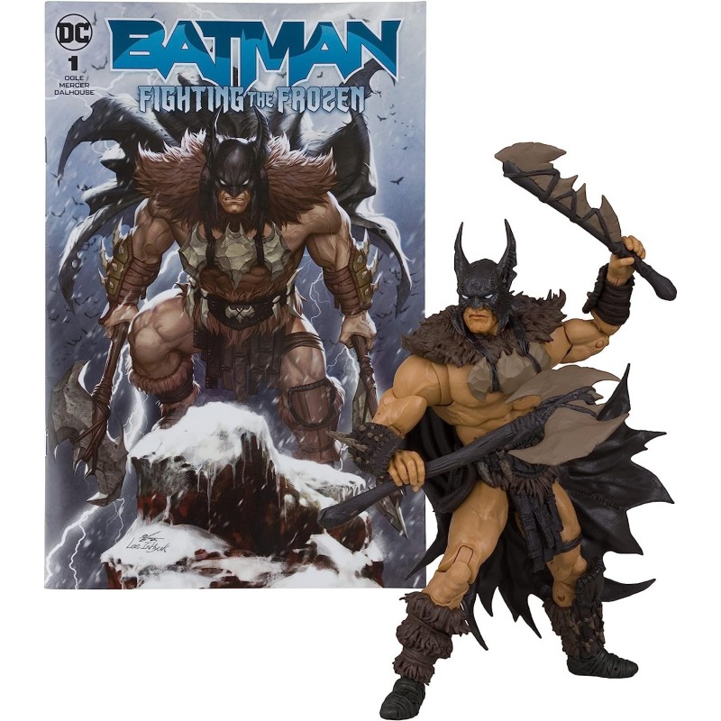 Figura Batman Page Punchers DC Con Cómic Fighting The Frozen Articulada 18 cms