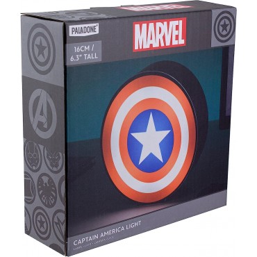 Lámpara De Mesa Escudo Capitán América Marvel 
