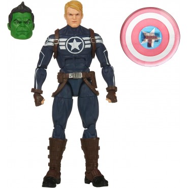 Figura Commander Rogers Capitán América Marvel Legends Articulada 15 cms