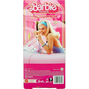Figura Barbie Con Vestido Rosa Gingham Articulada 30 cms