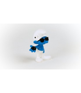 Figura Pitufo Vanidoso Con Gafas de Sol y Guantes Mitones 5,5 cms