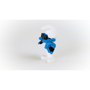 Figura Pitufo Vanidoso Con Gafas de Sol y Guantes Mitones 5,5 cms