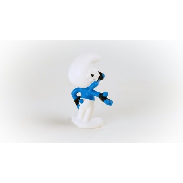Figura Pitufo Vanidoso Con Gafas de Sol y Guantes Mitones 5,5 cms