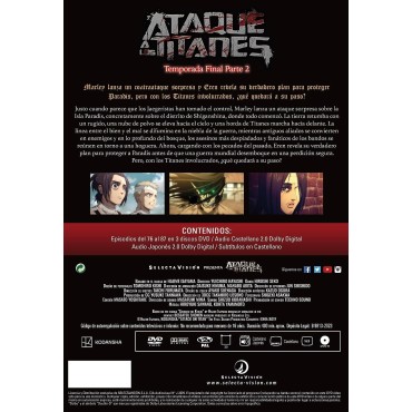 Ataque a los Titanes Temporada Final. Parte 2 DVD [DVD]