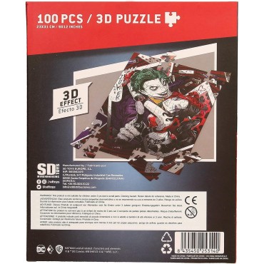 Puzle Joker y Harley Quinn DC Efecto 3D + Lámina Lenticular