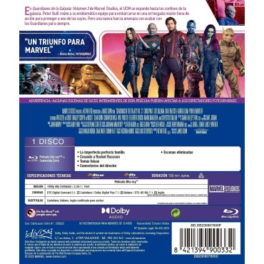 Guardianes de la Galaxia Vol.3 (Blu-ray) [Blu-ray]