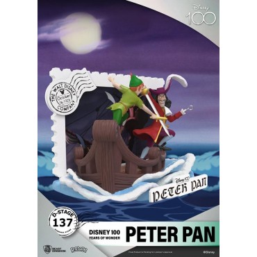 Diorama Peter Pan Vs Garfio Disney 100 Aniversario 12 cms