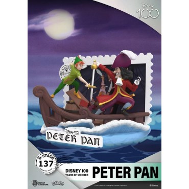 Diorama Peter Pan Vs Garfio Disney 100 Aniversario 12 cms