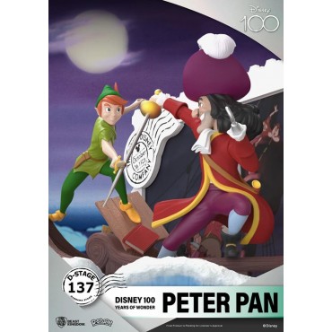 Diorama Peter Pan Vs Garfio Disney 100 Aniversario 12 cms