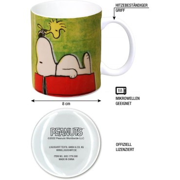 Taza Peanuts Snoopy Authentic Cerámica 320 mls