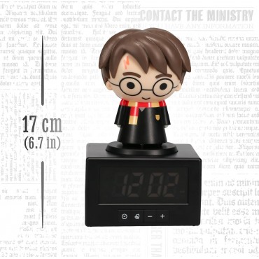 Reloj Despertador Harry Potter Con Luz De Noche 16 cms