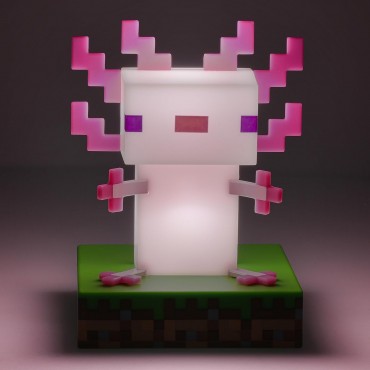 Lámpara Ajolote Axolotl Minecraft Icons 10,7 cms