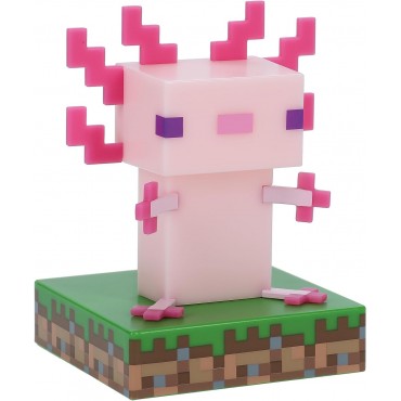 Lámpara Ajolote Axolotl Minecraft Icons 10,7 cms