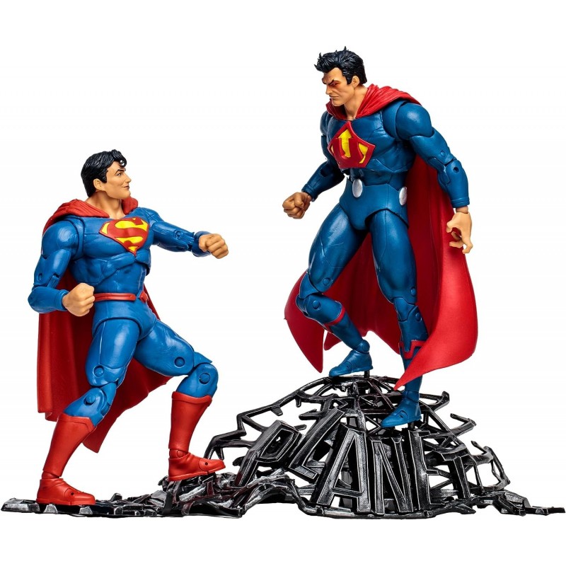 Figuras Superman Vs Superman De Tierra 3 (Ultraman) DC Multiverse Articuladas 18 cms