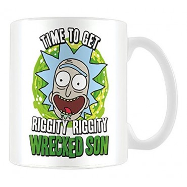 Taza Wrecked Son Rick Y Morty Cerámica 320 mls
