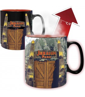 Taza Mágica Jurassic Park Puertas Parque Tiranosaurio Rex Térmica 460 mls