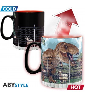 Taza Mágica Jurassic Park Puertas Parque Tiranosaurio Rex Térmica 460 mls