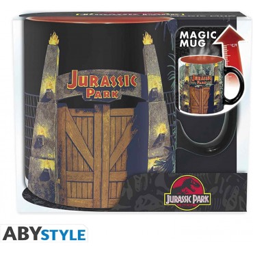 Taza Mágica Jurassic Park Puertas Parque Tiranosaurio Rex Térmica 460 mls