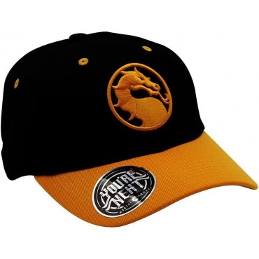 Gorra Mortal Kombat Naranja Y Negro