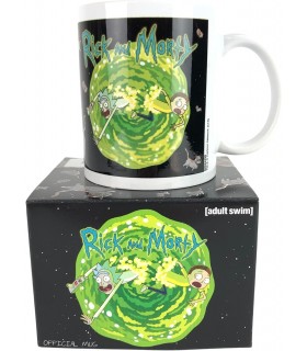 Taza Dimensión Gatos Voladores Rick Y Morty Cerámica 320 mls