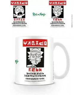 Taza Cartel Se Busca Rick Y Morty Cerámica 320 mls