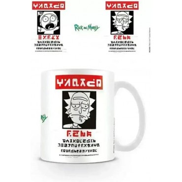Taza Cartel Se Busca Rick Y Morty Cerámica 320 mls