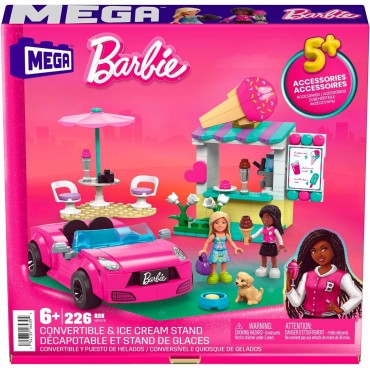Kit De Construcción Barbie Convertible Y Heladería Sueños De Malibú Mega 226 Piezas