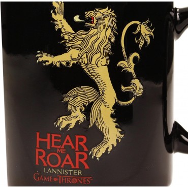 Taza Hear Me Roar Lannister Juego De Tronos Game Of Thrones Cerámica 320 mls