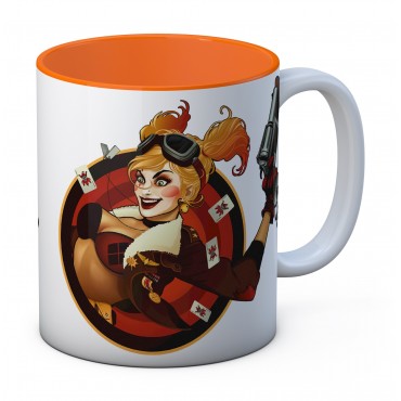 Taza Harley Quinn Vintage DC Bombshells Cerámica 325 mls