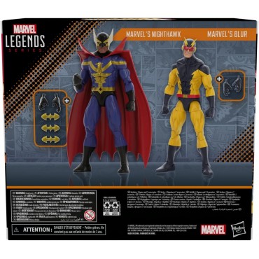 Set Figuras Nightahwk Y Blur Marvel Legends Articuladas 15 cms