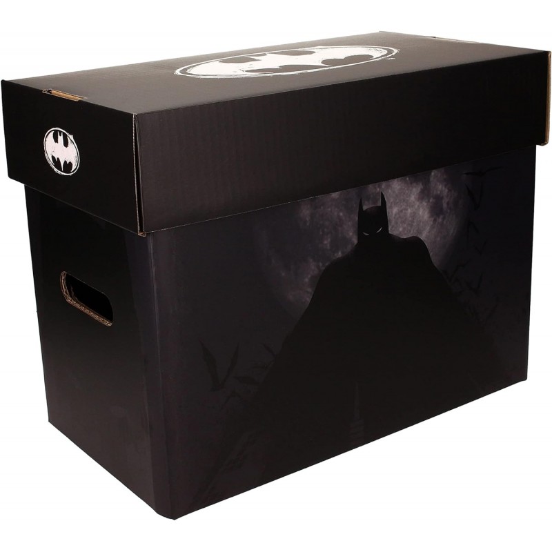Caja Cómics Batman Logo Blanco Y Negro DC 