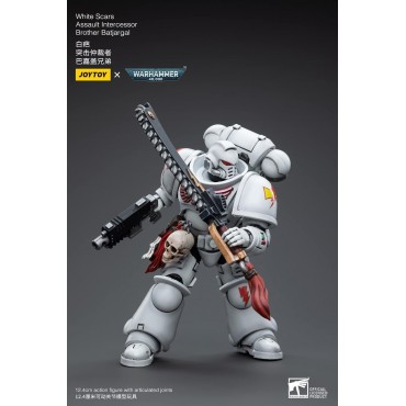 Figura White Scars Assault Intercessor Brother Batjargal Warhammer 40000 Articulada 12 cms