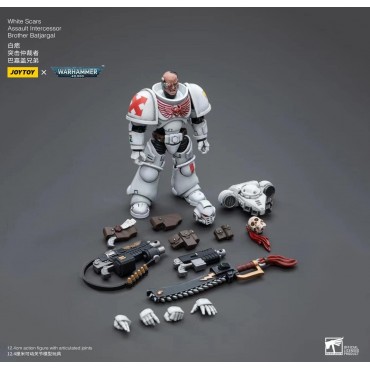 Figura White Scars Assault Intercessor Brother Batjargal Warhammer 40000 Articulada 12 cms