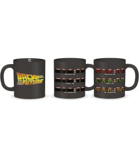 Taza Térmica Cuadro Fechas DeLorean Regreso Al Futuro Back To The Future Cerámica 400 mls