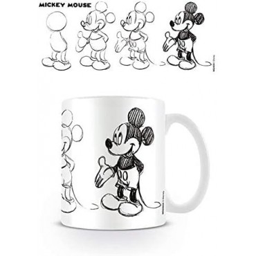 Taza Boceto Mickey Mouse Disney Cerámica 320 mls