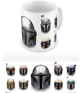 Taza Cascos Mandalorianos The Mandalorian Star Wars Cerámica 350 mls