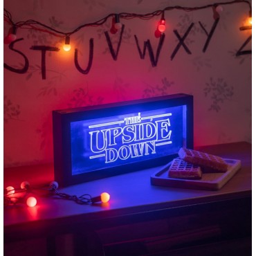 Lámpara Letrero Stranger Things Logo Upside Down 32 cms